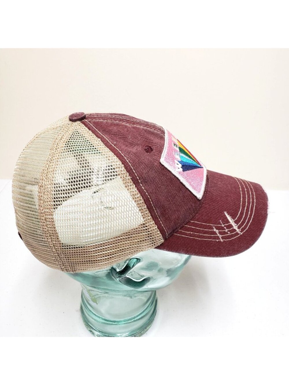 Katydid Weekend Womens Mesh Back Distressed Adjustable Hat Cap - Picture 3 of 8